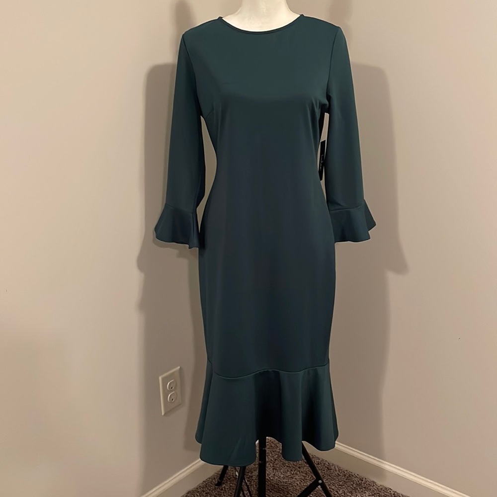 Lulu Green Fit and Flare Dress